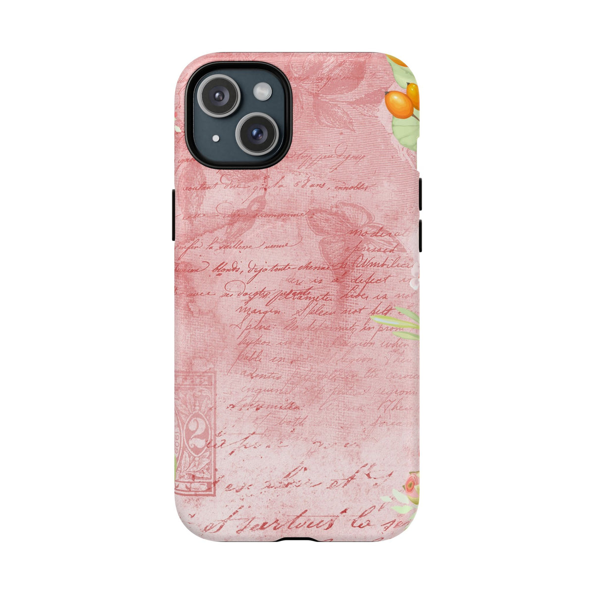 Pink Vintage Script Magnetic Tough Phone Case