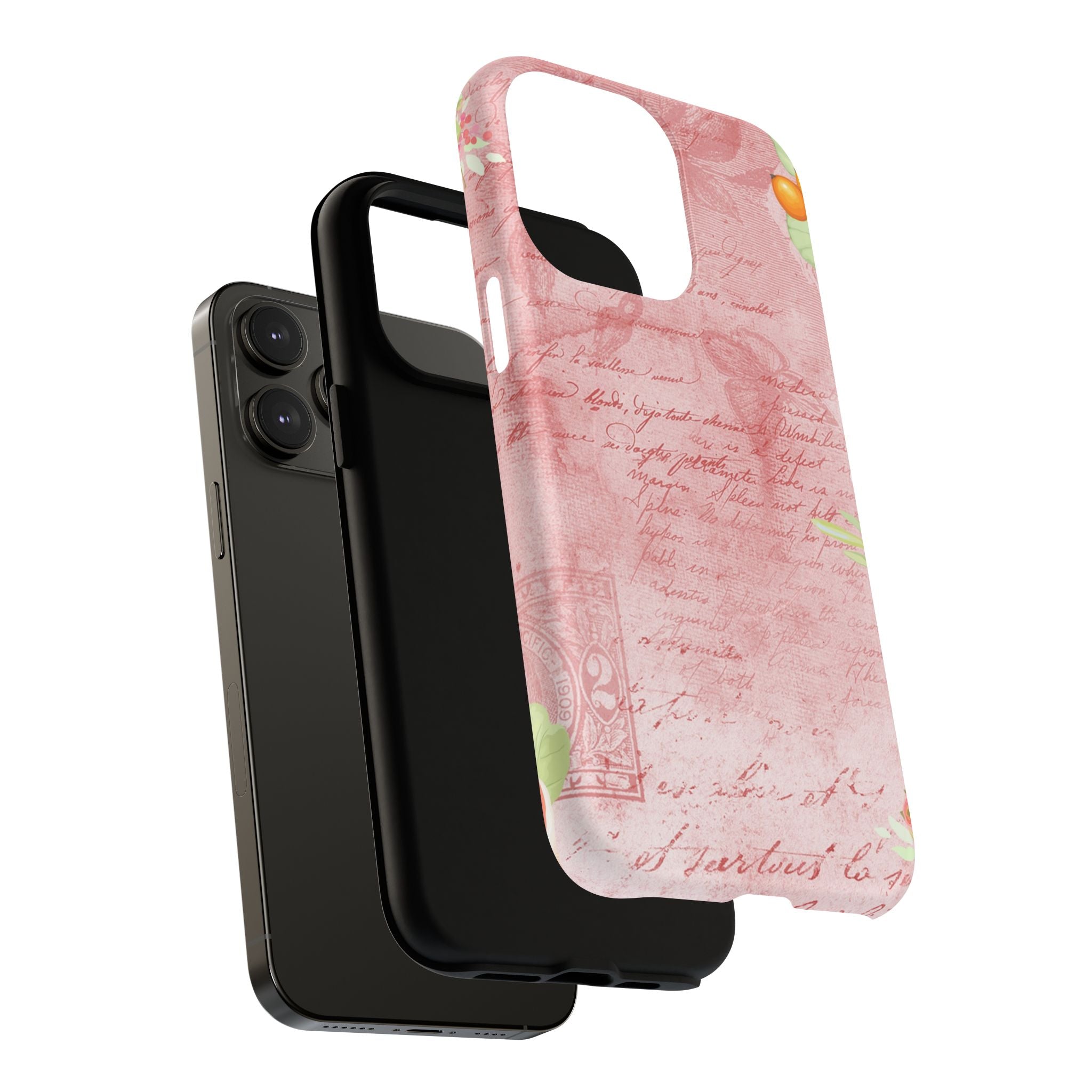 Pink Vintage Script Magnetic Tough Phone Case