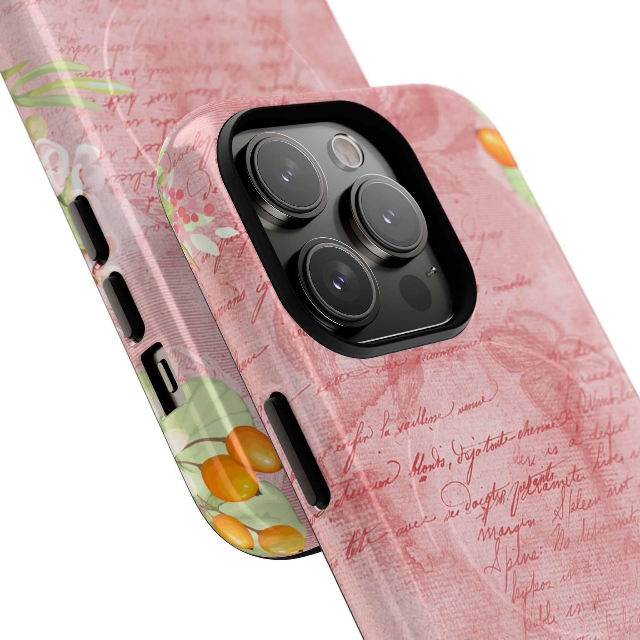 Pink Vintage Script Magnetic Tough Phone Case
