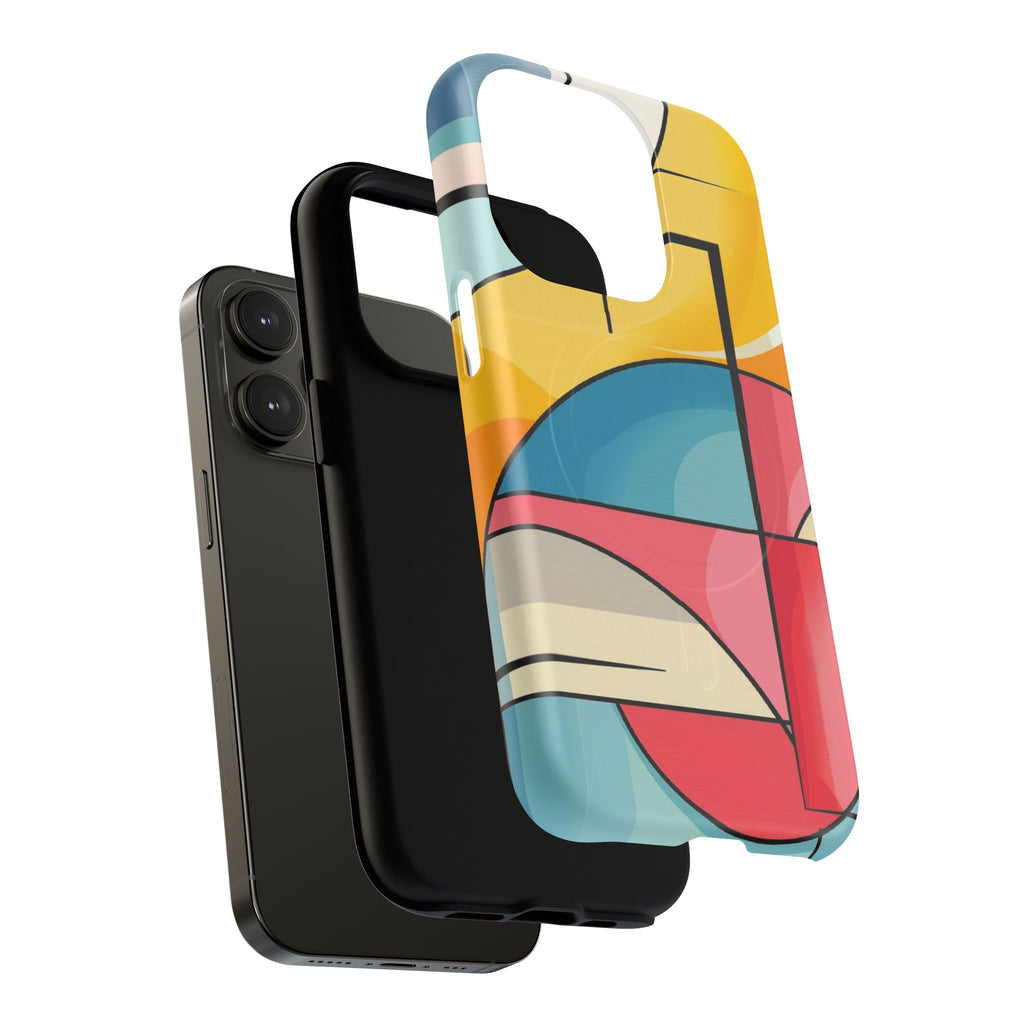 Abstract Geo Colorblock Phone Case — Tough Magnetic Protective Cover