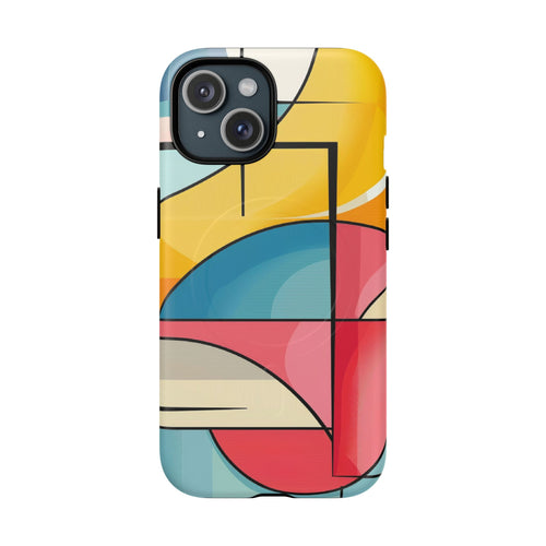 Abstract Geo Colorblock Phone Case — Tough Magnetic Protective Cover
