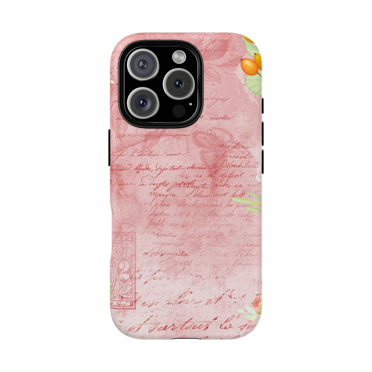 Pink Vintage Script Magnetic Tough Phone Case