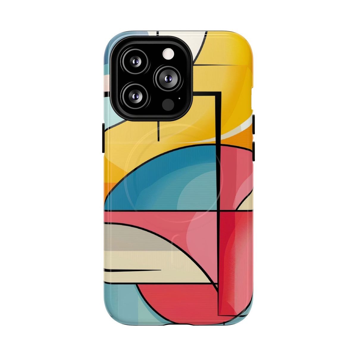 Abstract Geo Colorblock Phone Case — Tough Magnetic Protective Cover