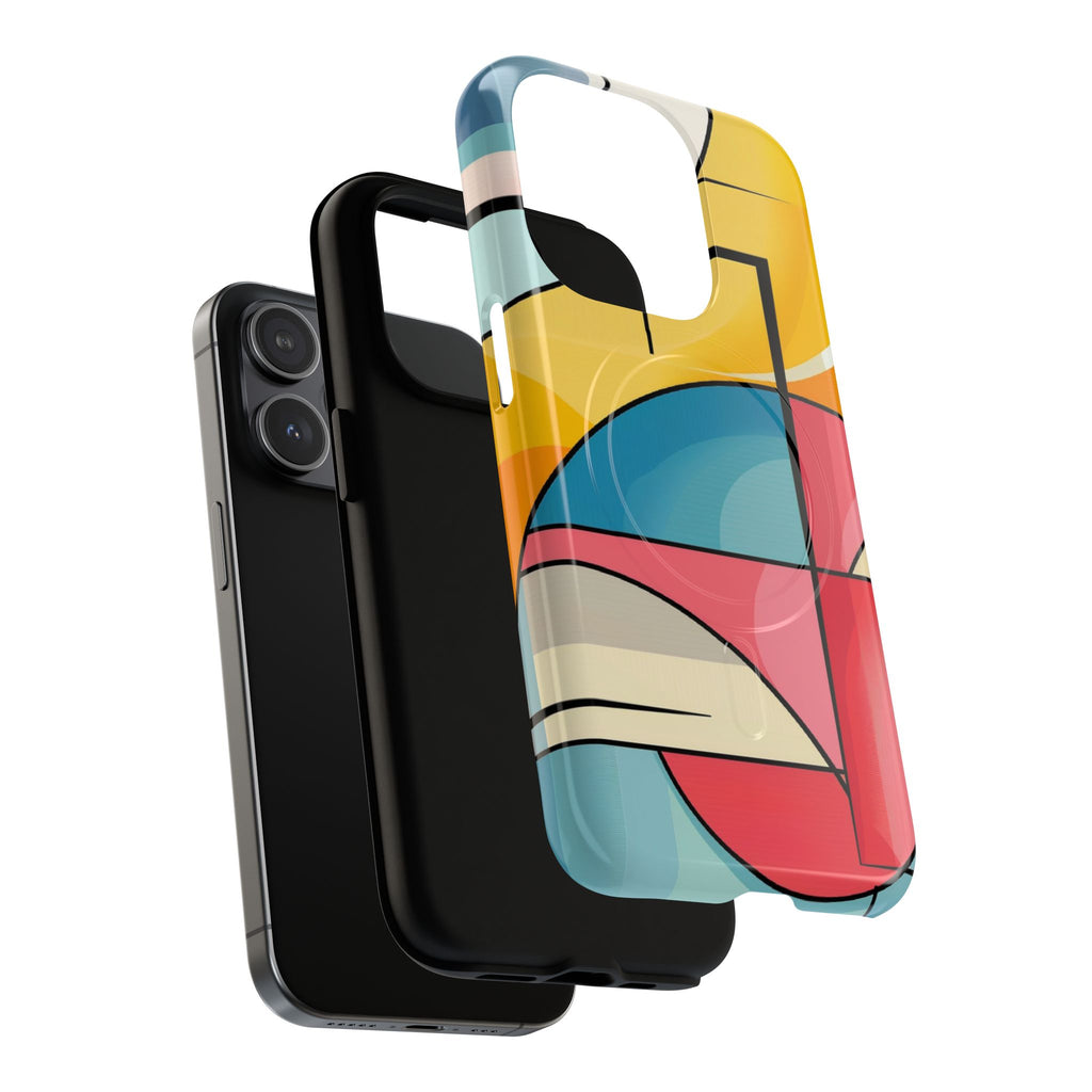 Abstract Geo Colorblock Phone Case — Tough Magnetic Protective Cover