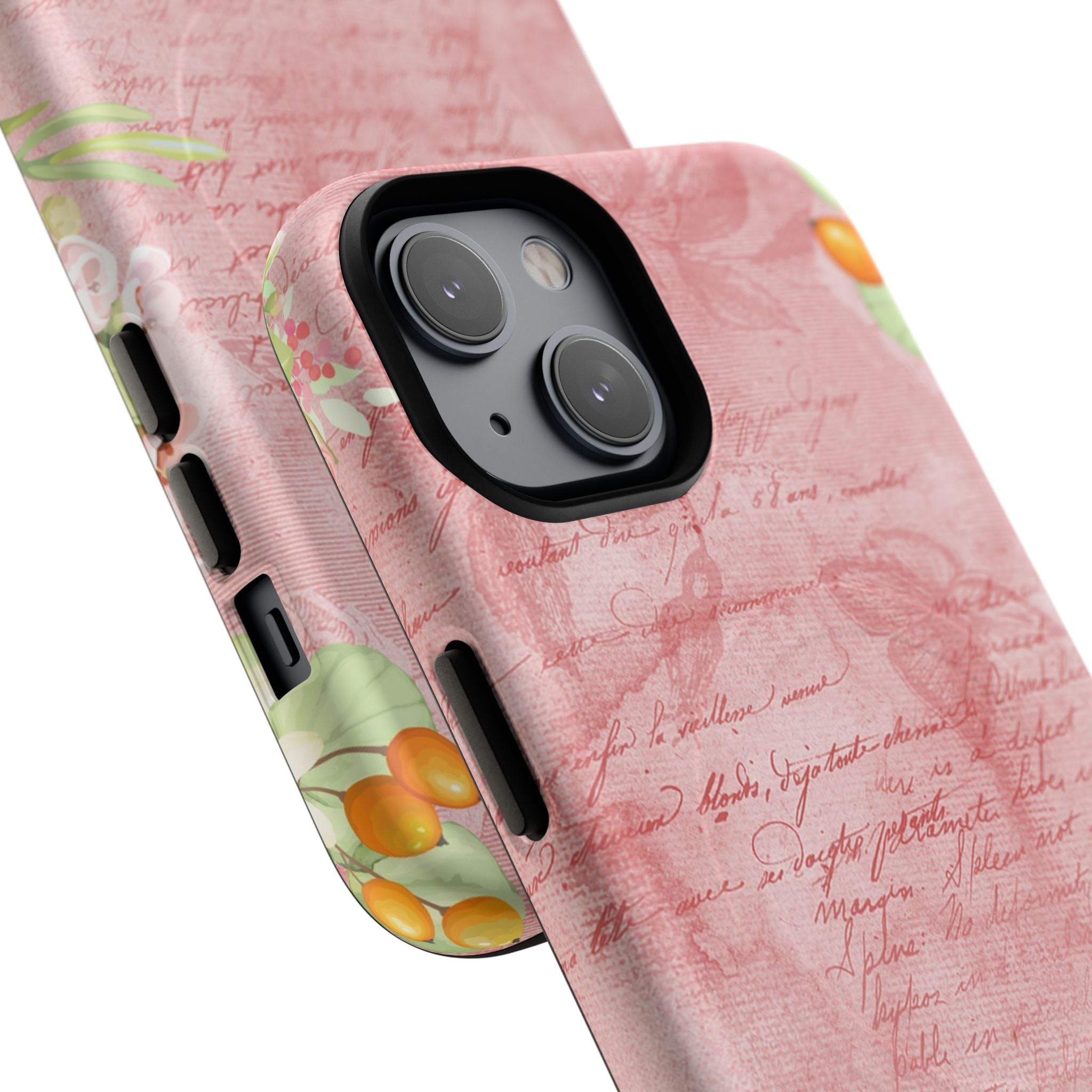 Pink Vintage Script Magnetic Tough Phone Case