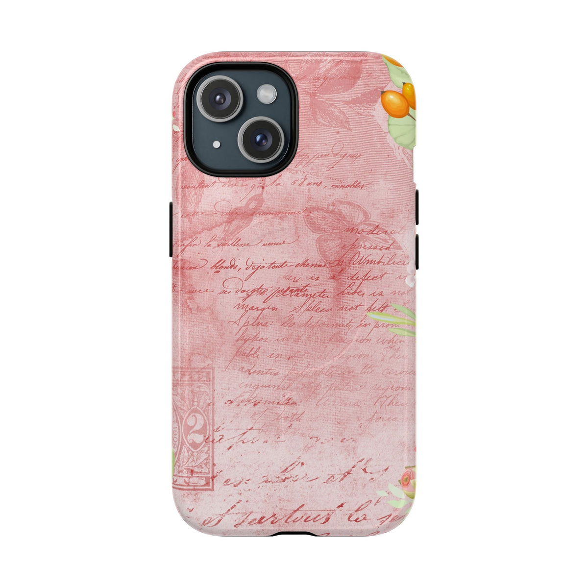 Pink Vintage Script Magnetic Tough Phone Case