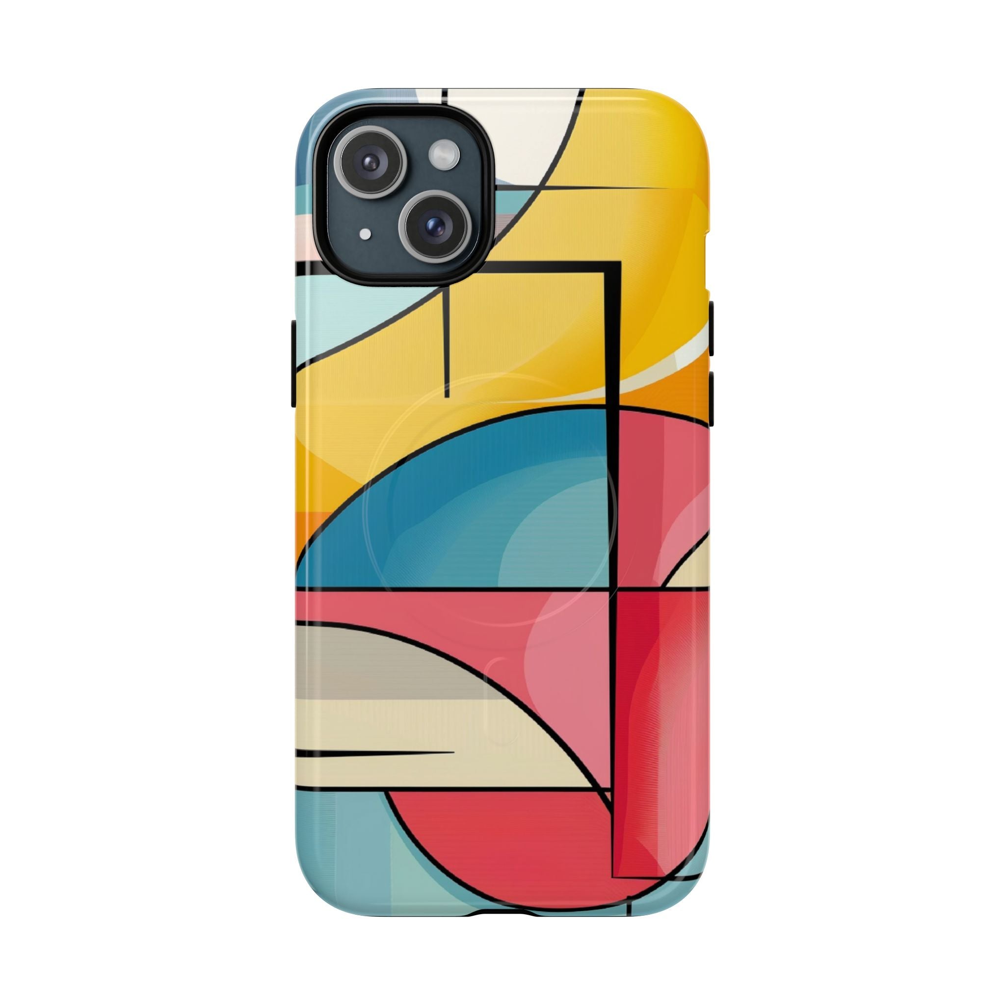 Abstract Geo Colorblock Phone Case — Tough Magnetic Protective Cover