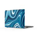 Blue Marble Swirl MacBook Case — Matte Abstract Laptop Cover