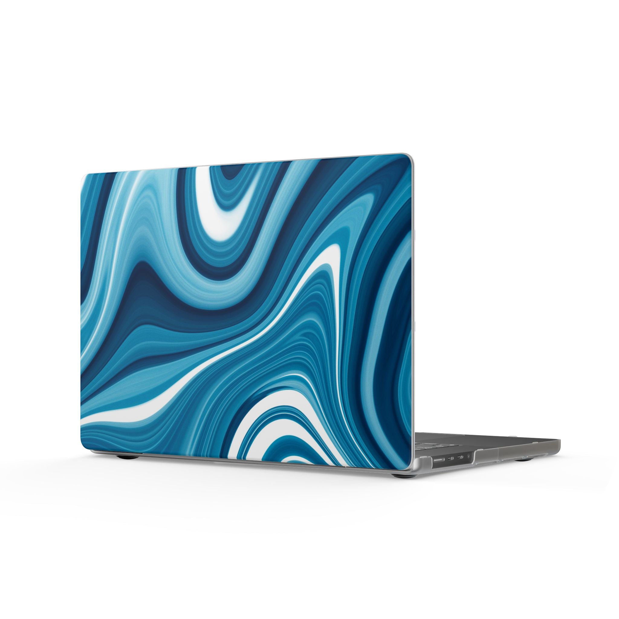 Blue Marble Swirl MacBook Case — Matte Abstract Laptop Cover