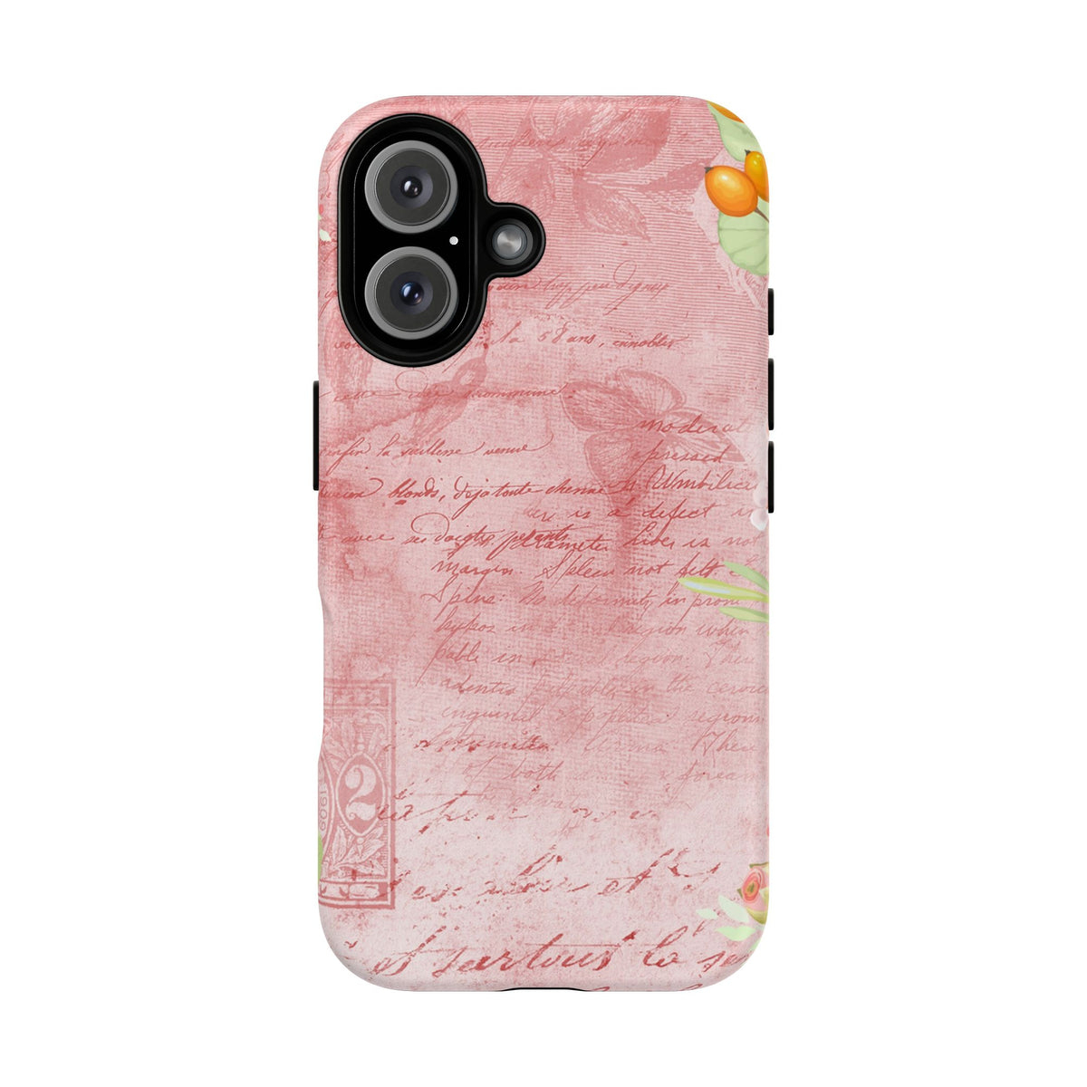 Pink Vintage Script Magnetic Tough Phone Case