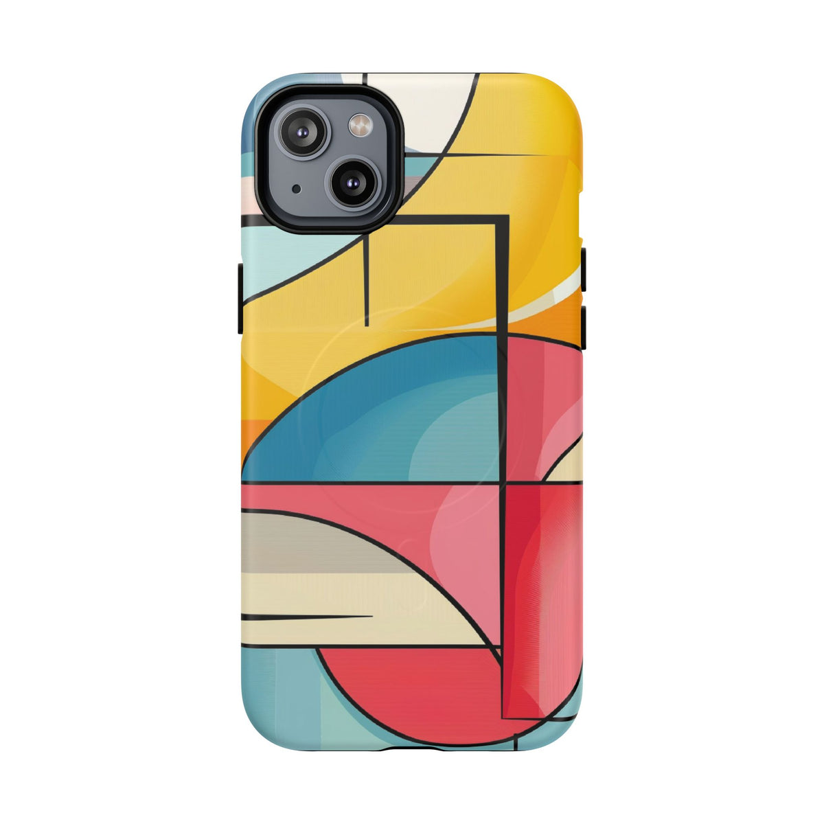 Abstract Geo Colorblock Phone Case — Tough Magnetic Protective Cover