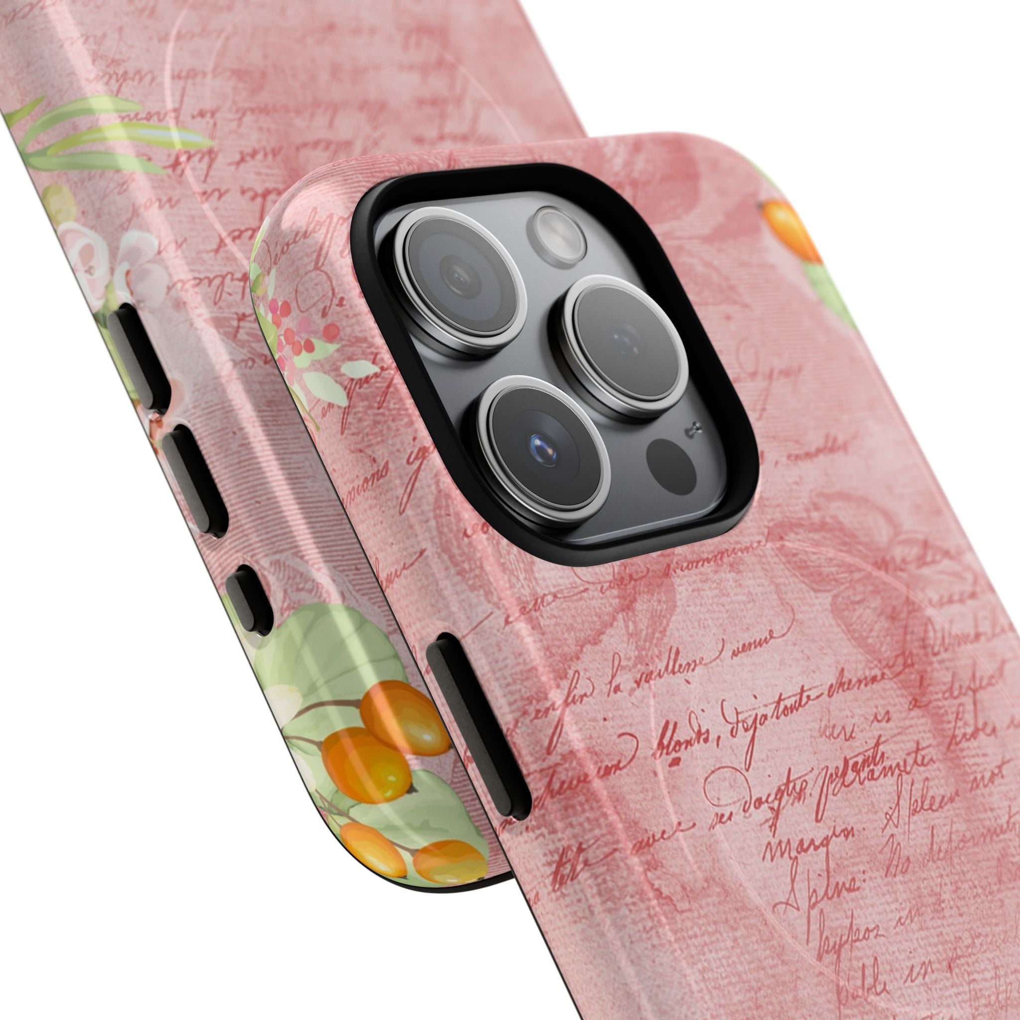 Pink Vintage Script Magnetic Tough Phone Case
