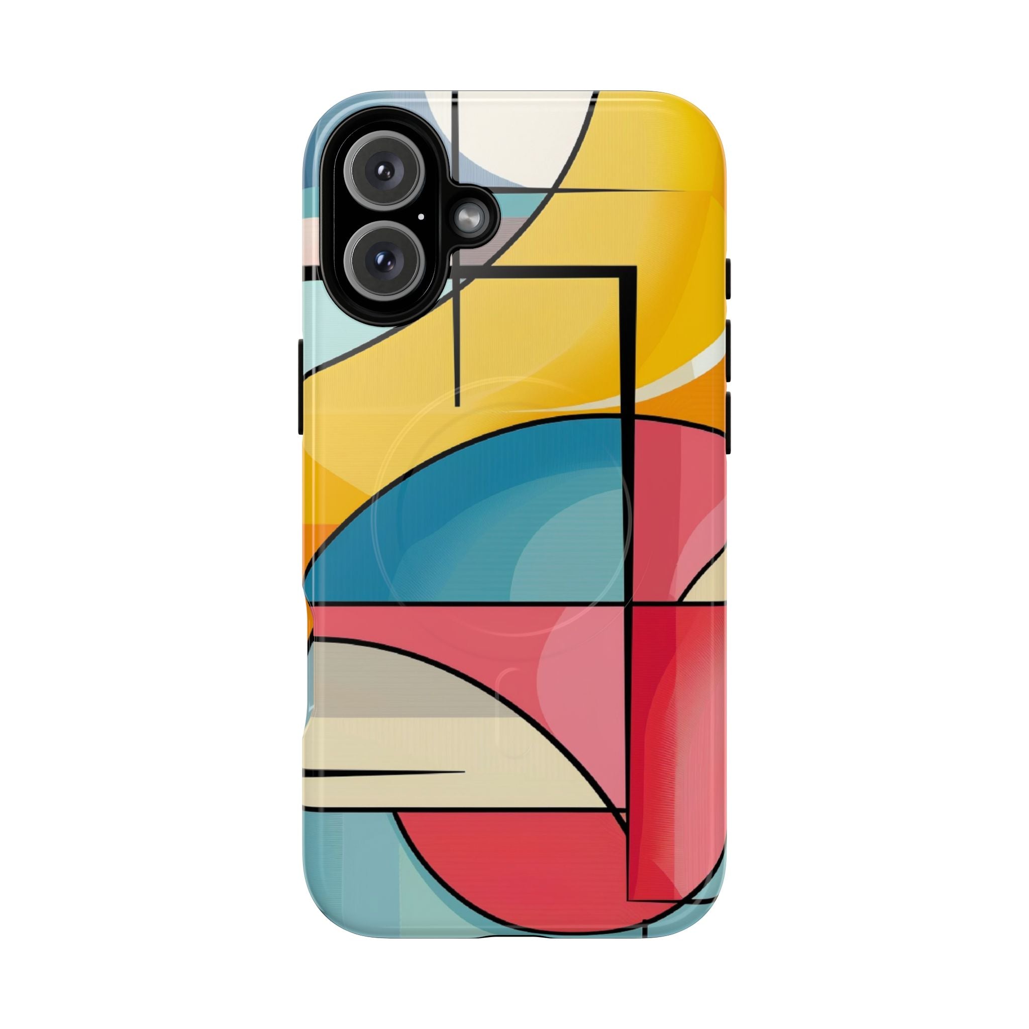 Abstract Geo Colorblock Phone Case — Tough Magnetic Protective Cover