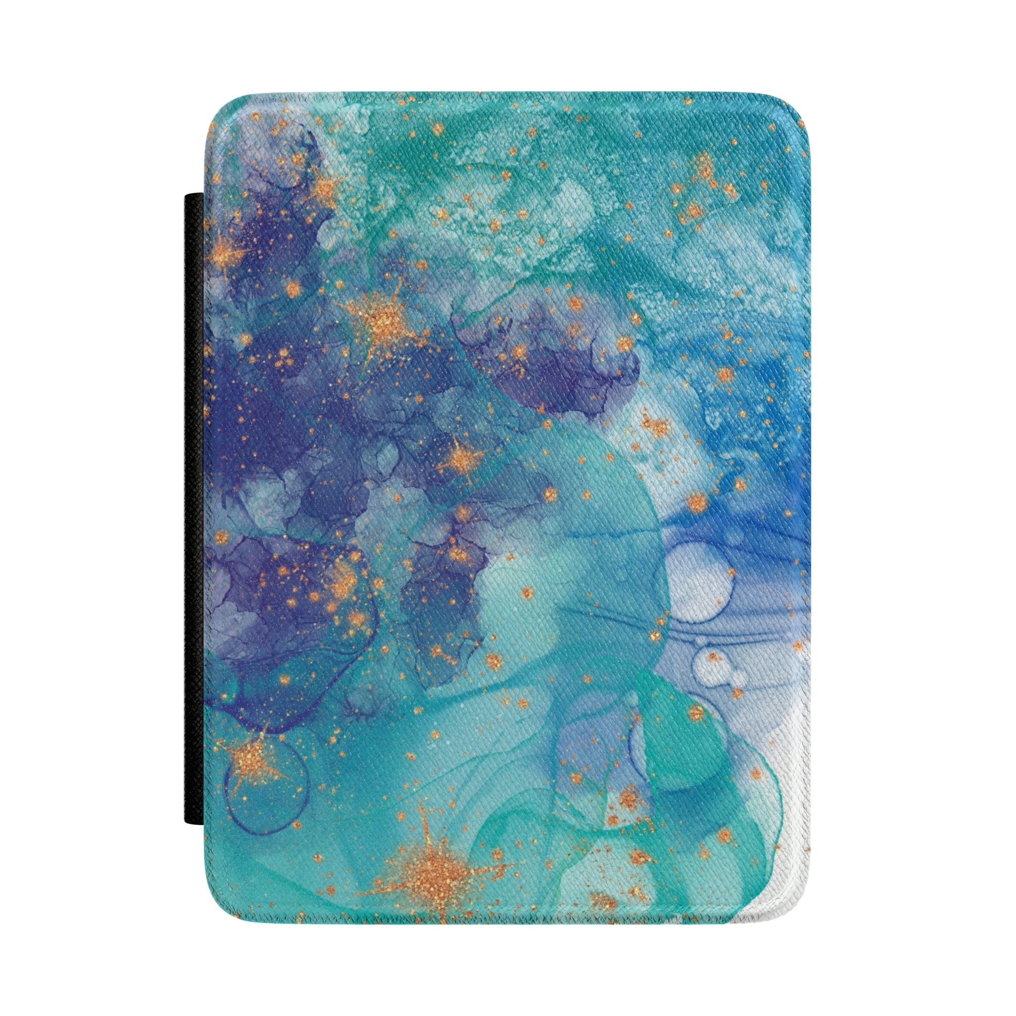 Abstract Ocean Art Kindle Case — Blue Teal Marble Protective Cover