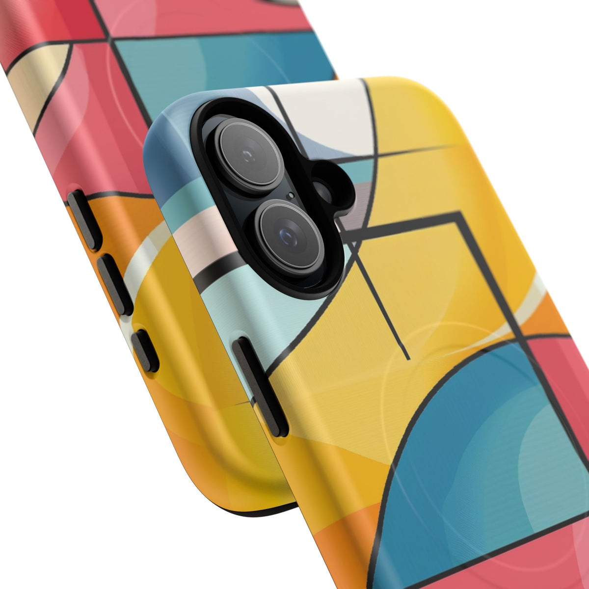 Abstract Geo Colorblock Phone Case — Tough Magnetic Protective Cover
