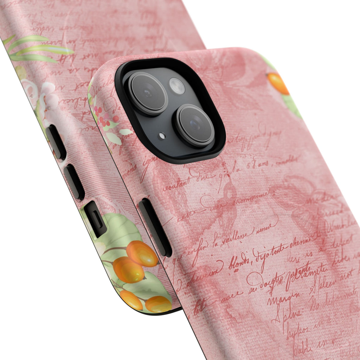 Pink Vintage Script Magnetic Tough Phone Case