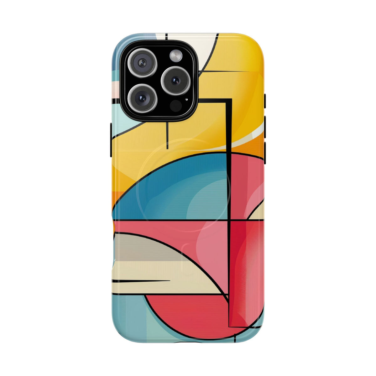 Abstract Geo Colorblock Phone Case — Tough Magnetic Protective Cover