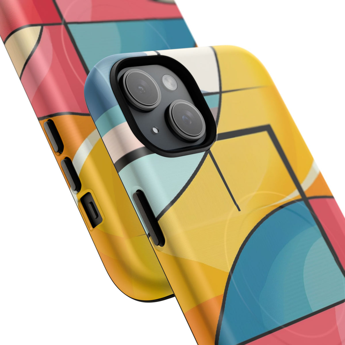 Abstract Geo Colorblock Phone Case — Tough Magnetic Protective Cover