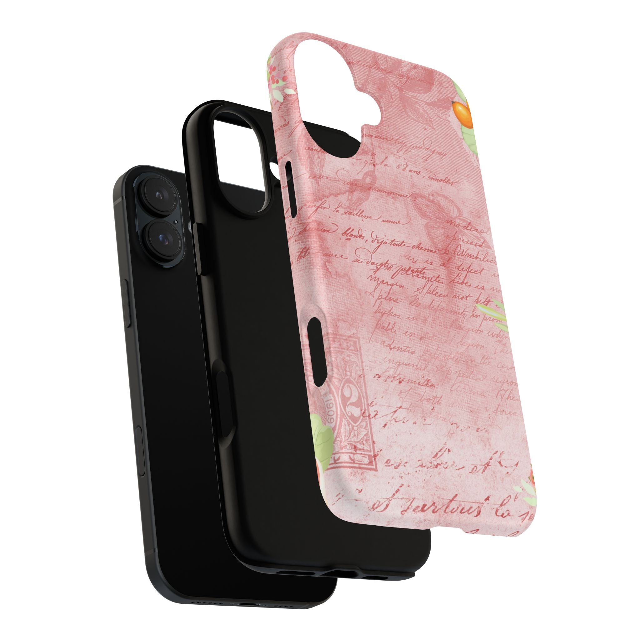Pink Vintage Script Magnetic Tough Phone Case