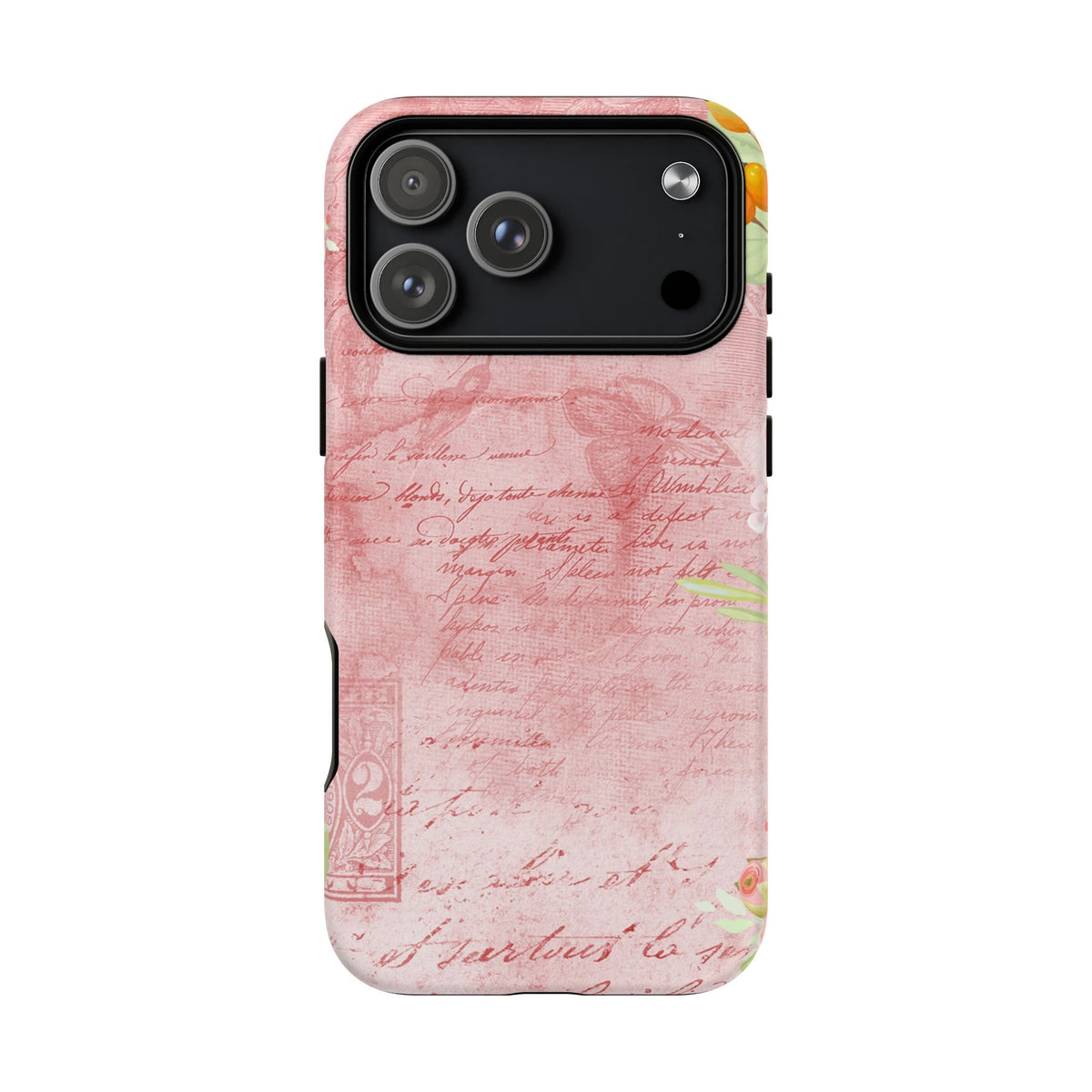 Pink Vintage Script Magnetic Tough Phone Case