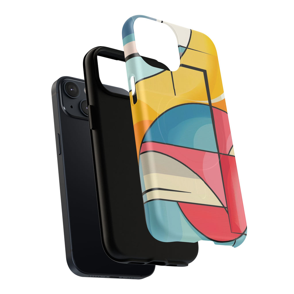 Abstract Geo Colorblock Phone Case — Tough Magnetic Protective Cover