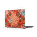 Floral Mandala Matte MacBook Case — Boho Orange Flower Laptop Cover
