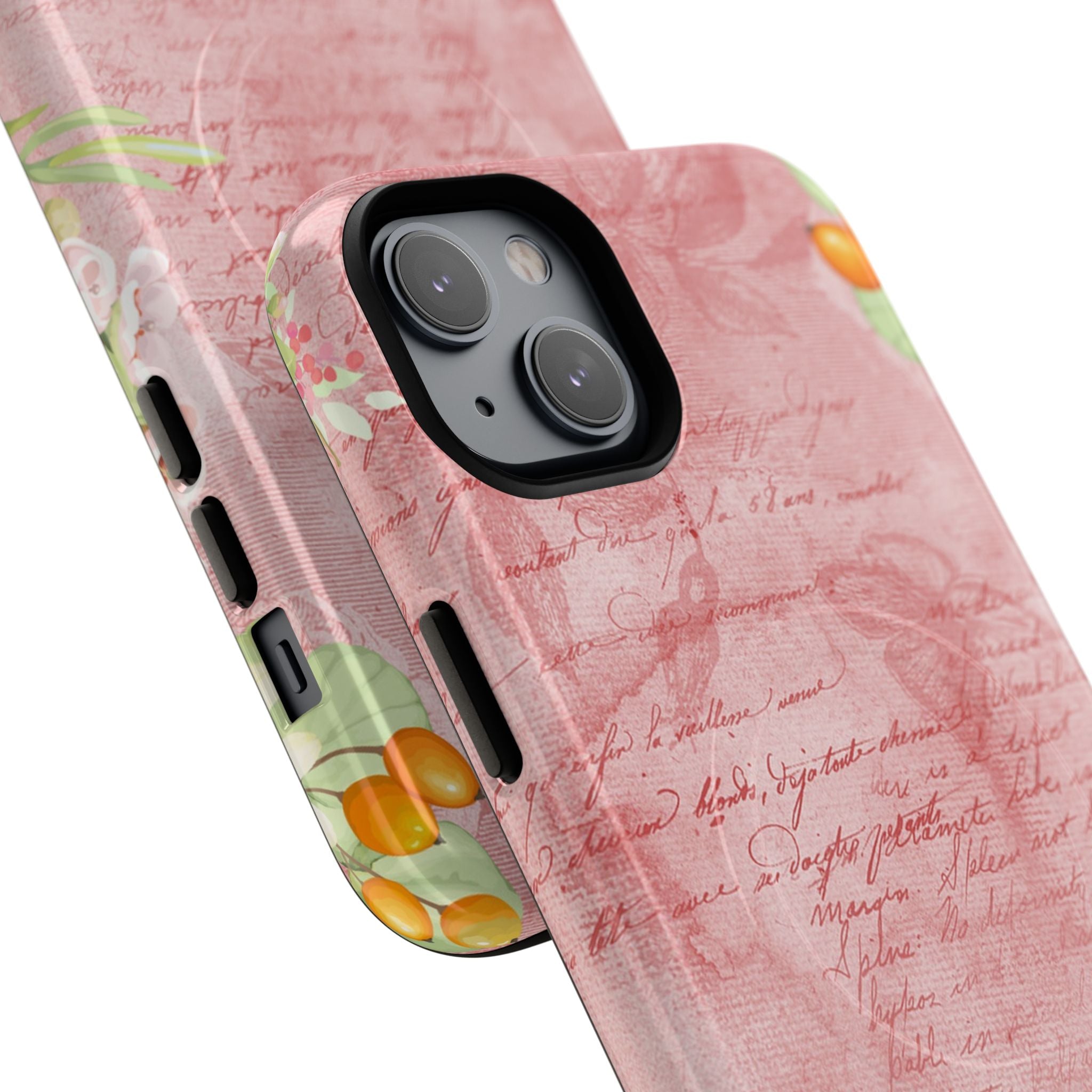 Pink Vintage Script Magnetic Tough Phone Case
