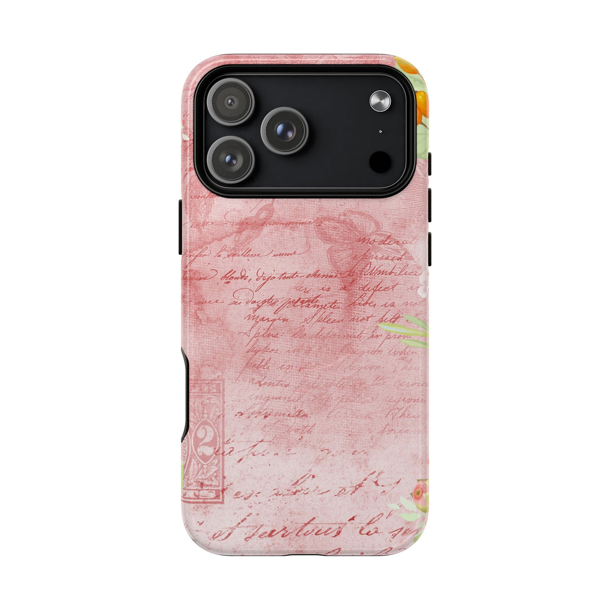 Pink Vintage Script Magnetic Tough Phone Case