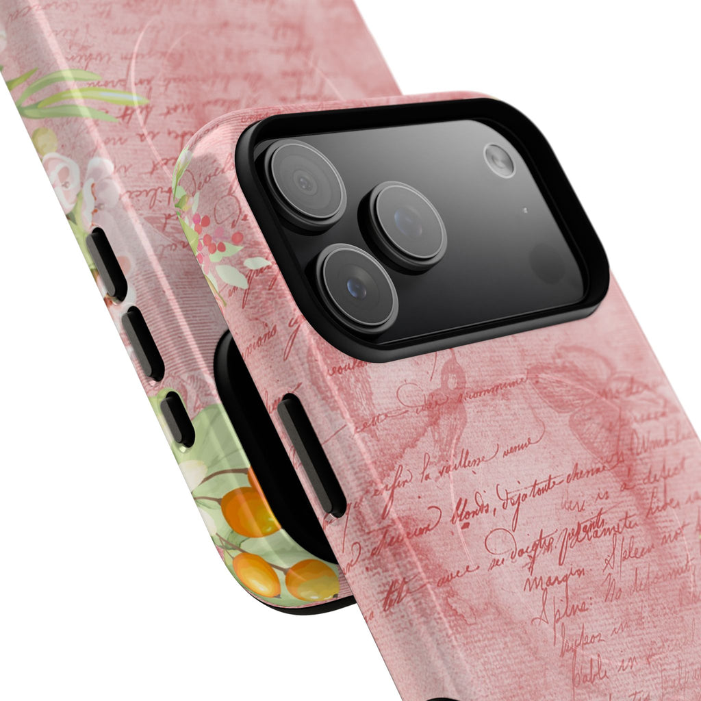 Pink Vintage Script Magnetic Tough Phone Case