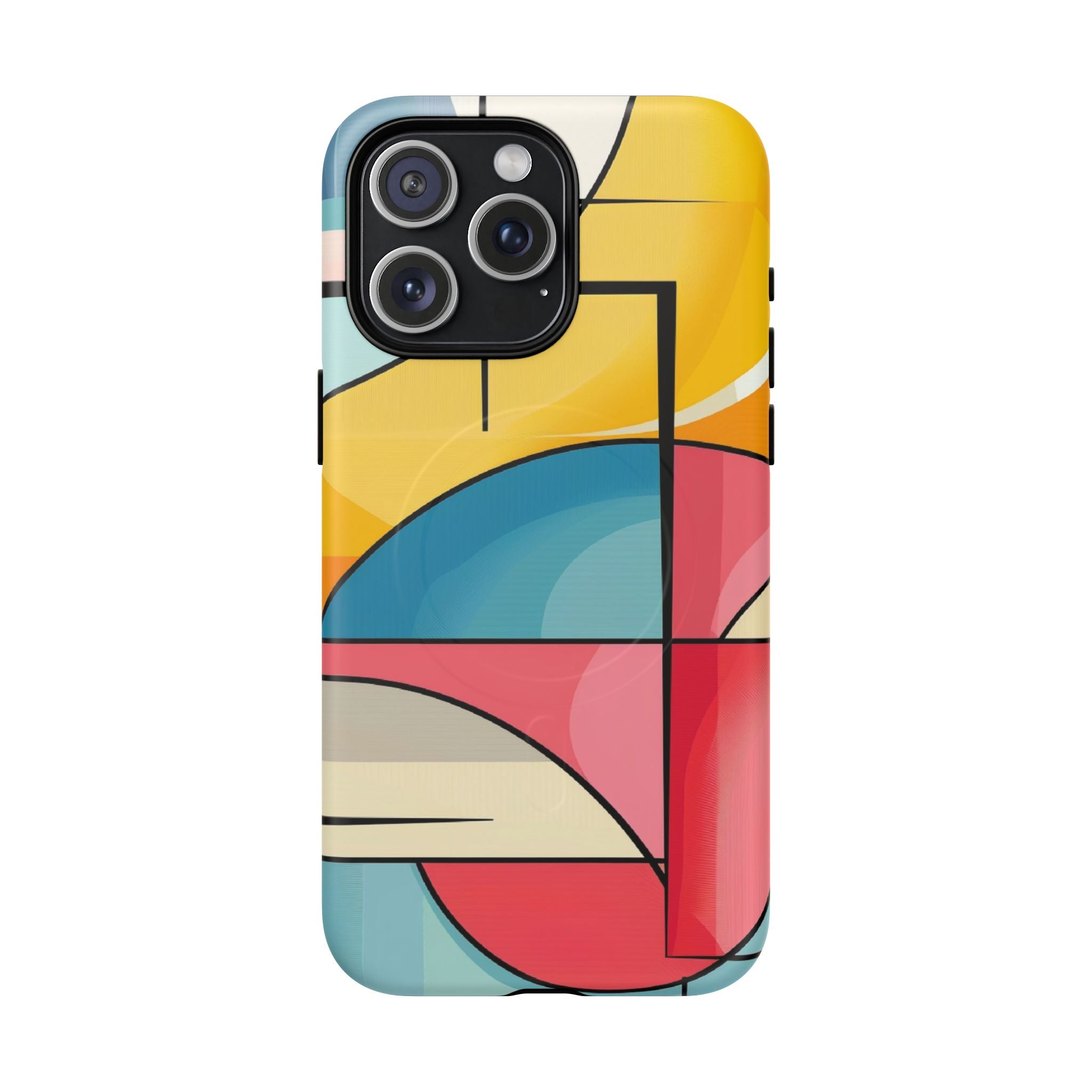 Abstract Geo Colorblock Phone Case — Tough Magnetic Protective Cover