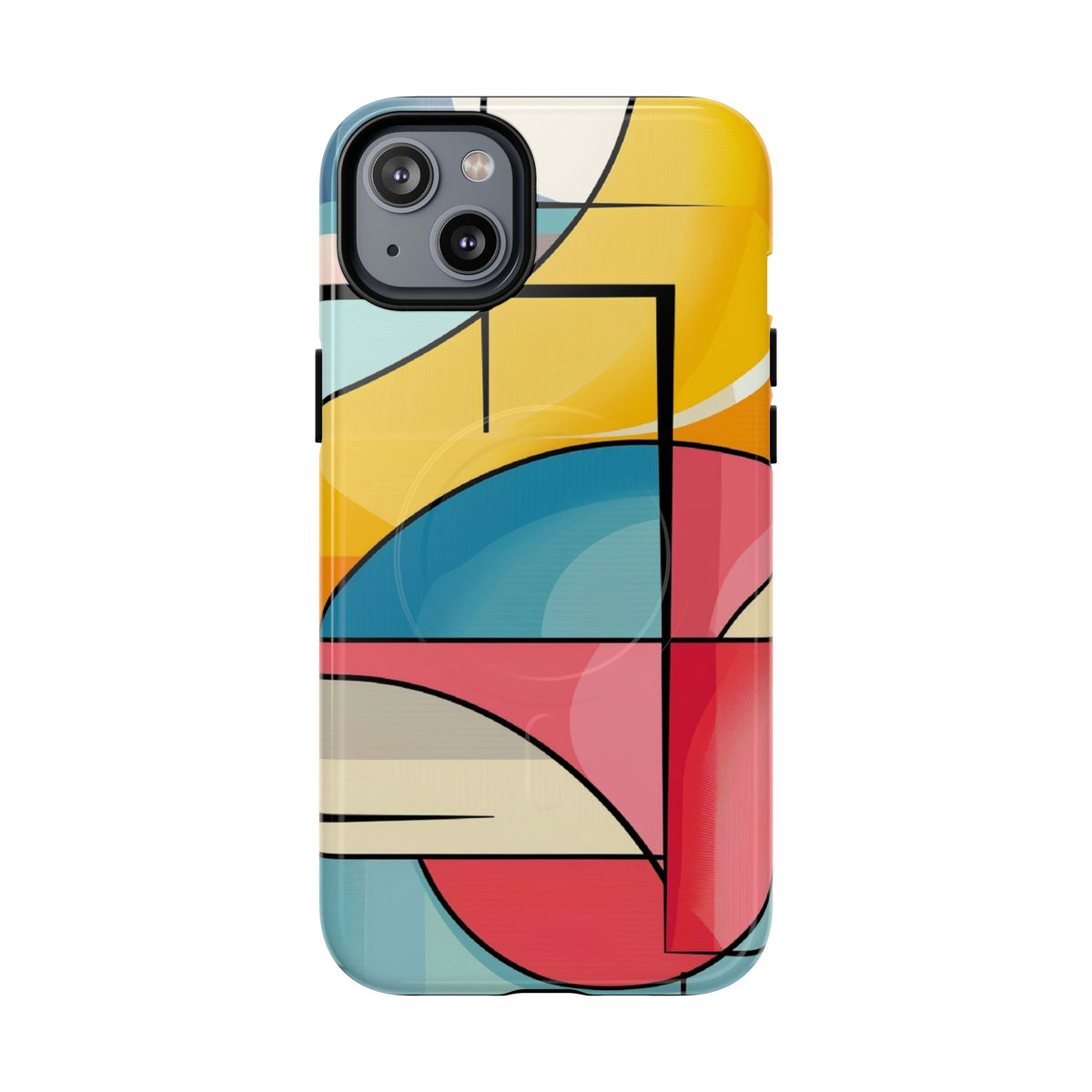 Abstract Geo Colorblock Phone Case — Tough Magnetic Protective Cover