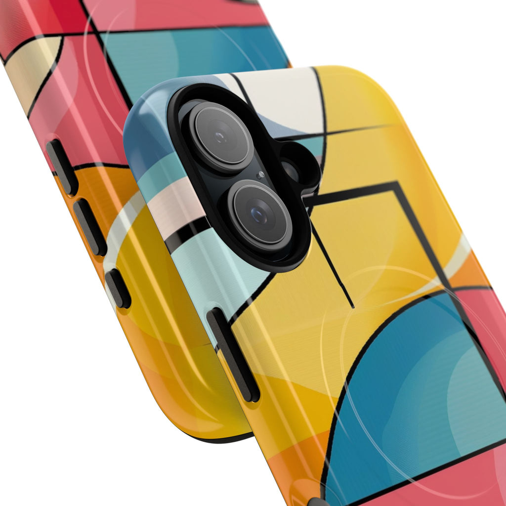 Abstract Geo Colorblock Phone Case — Tough Magnetic Protective Cover