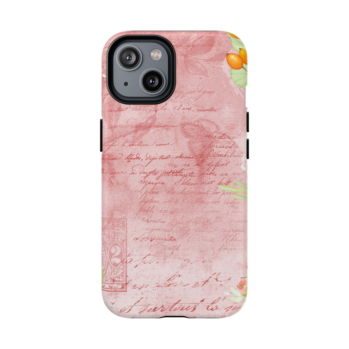 Pink Vintage Script Magnetic Tough Phone Case