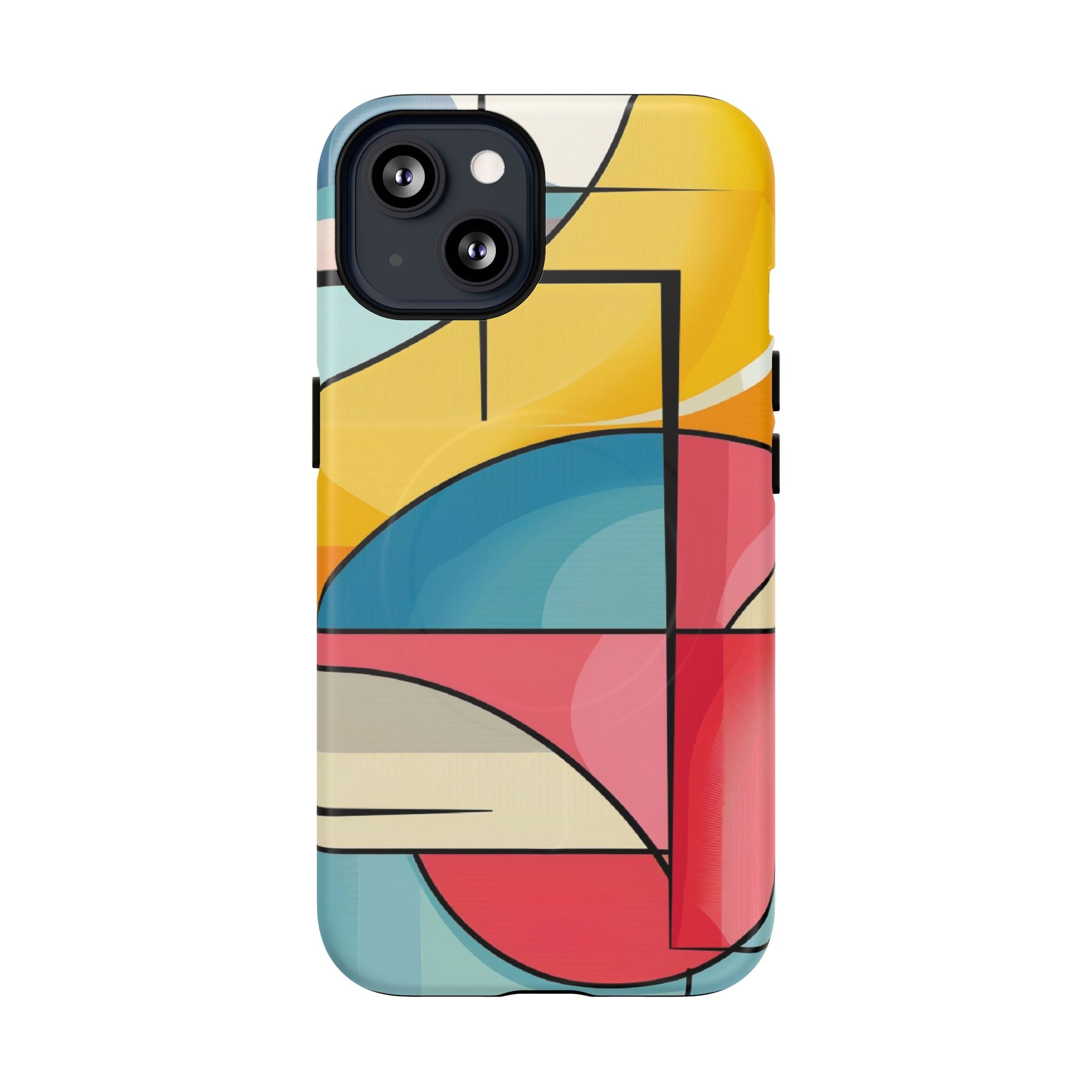 Abstract Geo Colorblock Phone Case — Tough Magnetic Protective Cover