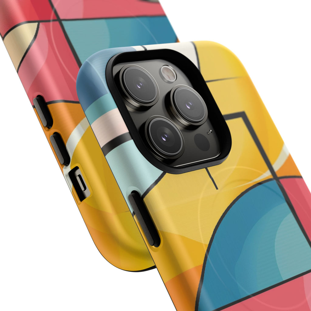 Abstract Geo Colorblock Phone Case — Tough Magnetic Protective Cover