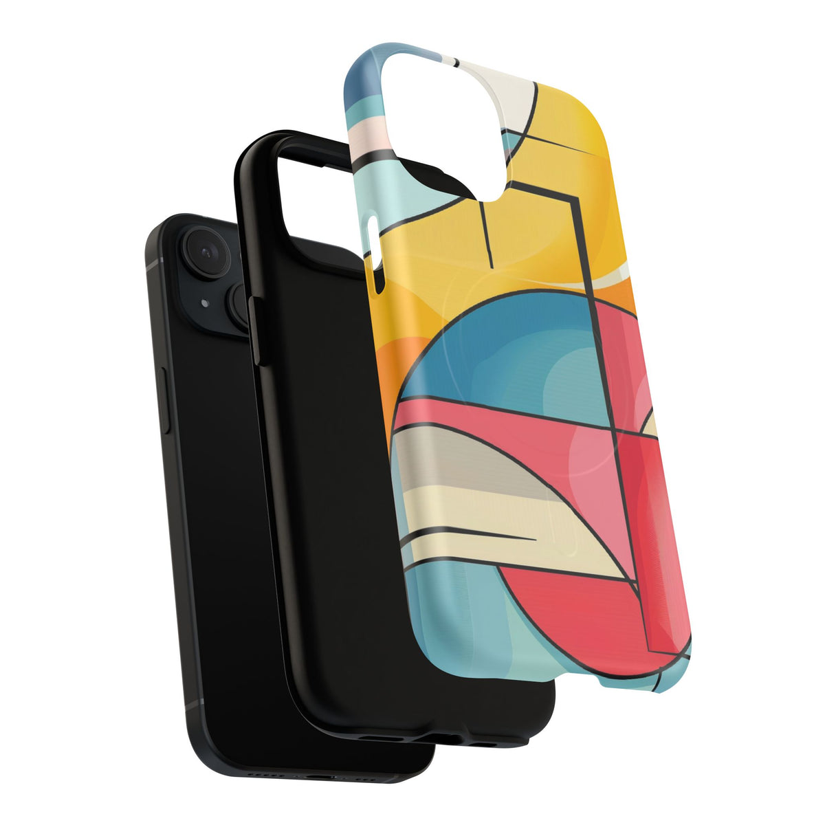 Abstract Geo Colorblock Phone Case — Tough Magnetic Protective Cover