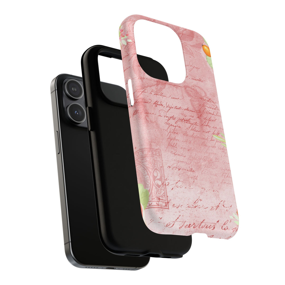 Pink Vintage Script Magnetic Tough Phone Case