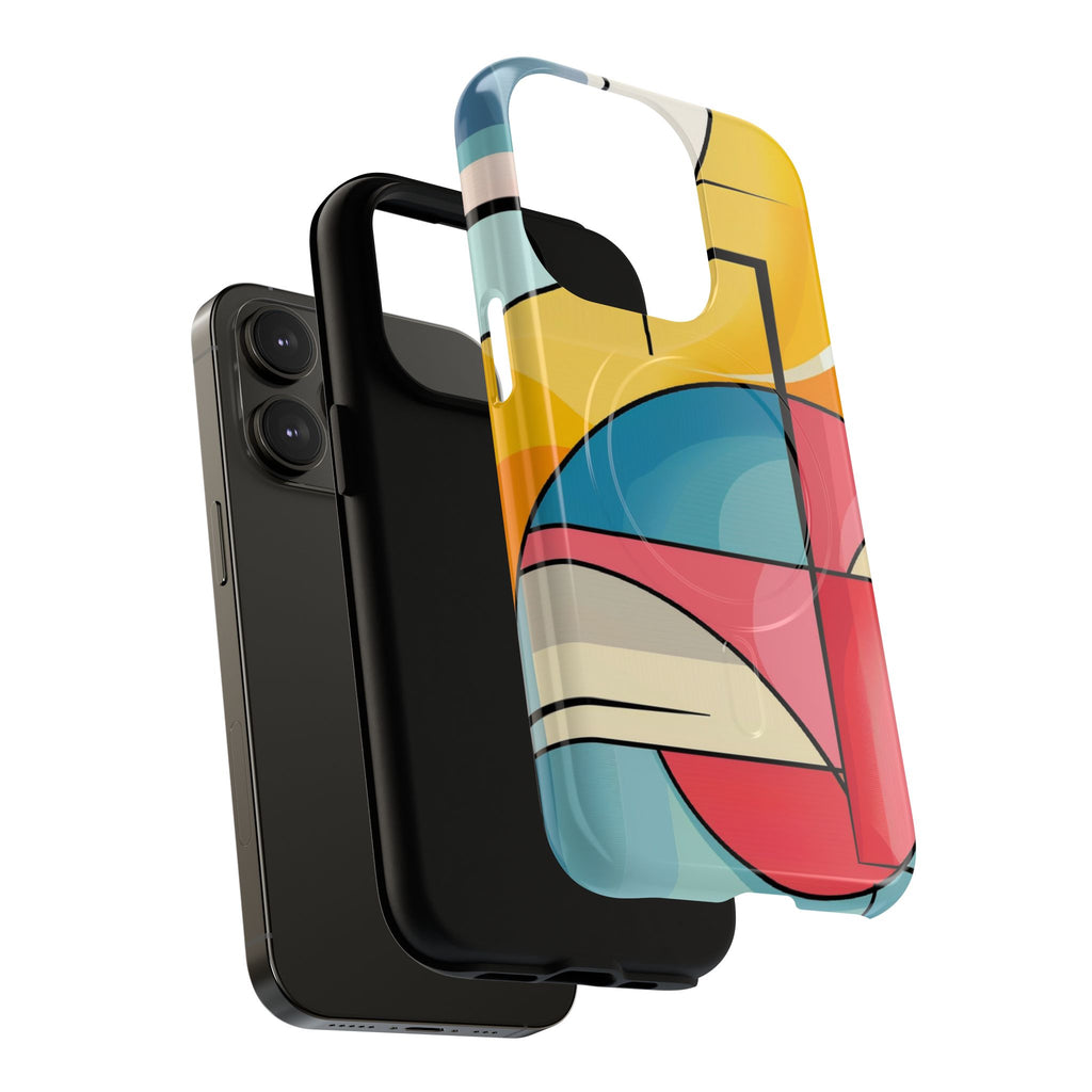 Abstract Geo Colorblock Phone Case — Tough Magnetic Protective Cover