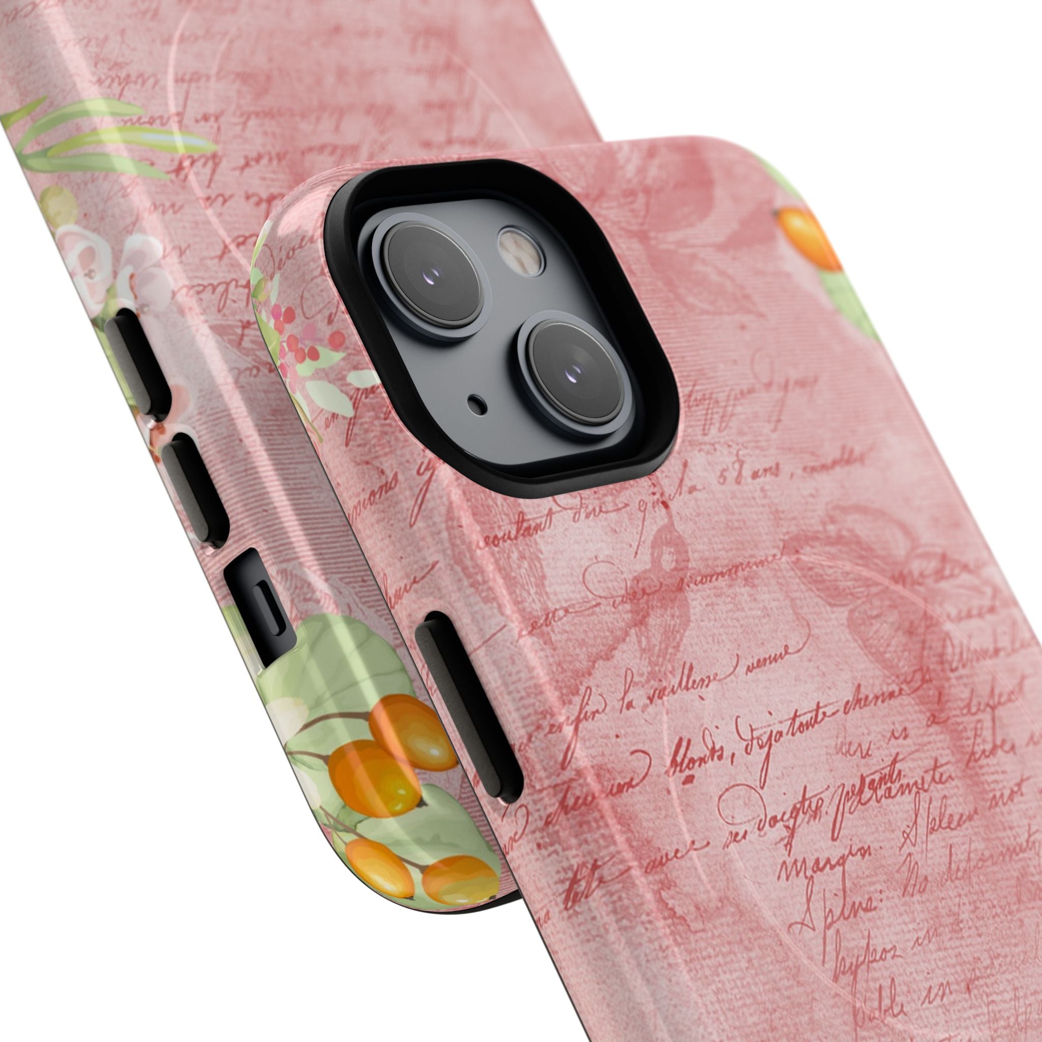 Pink Vintage Script Magnetic Tough Phone Case