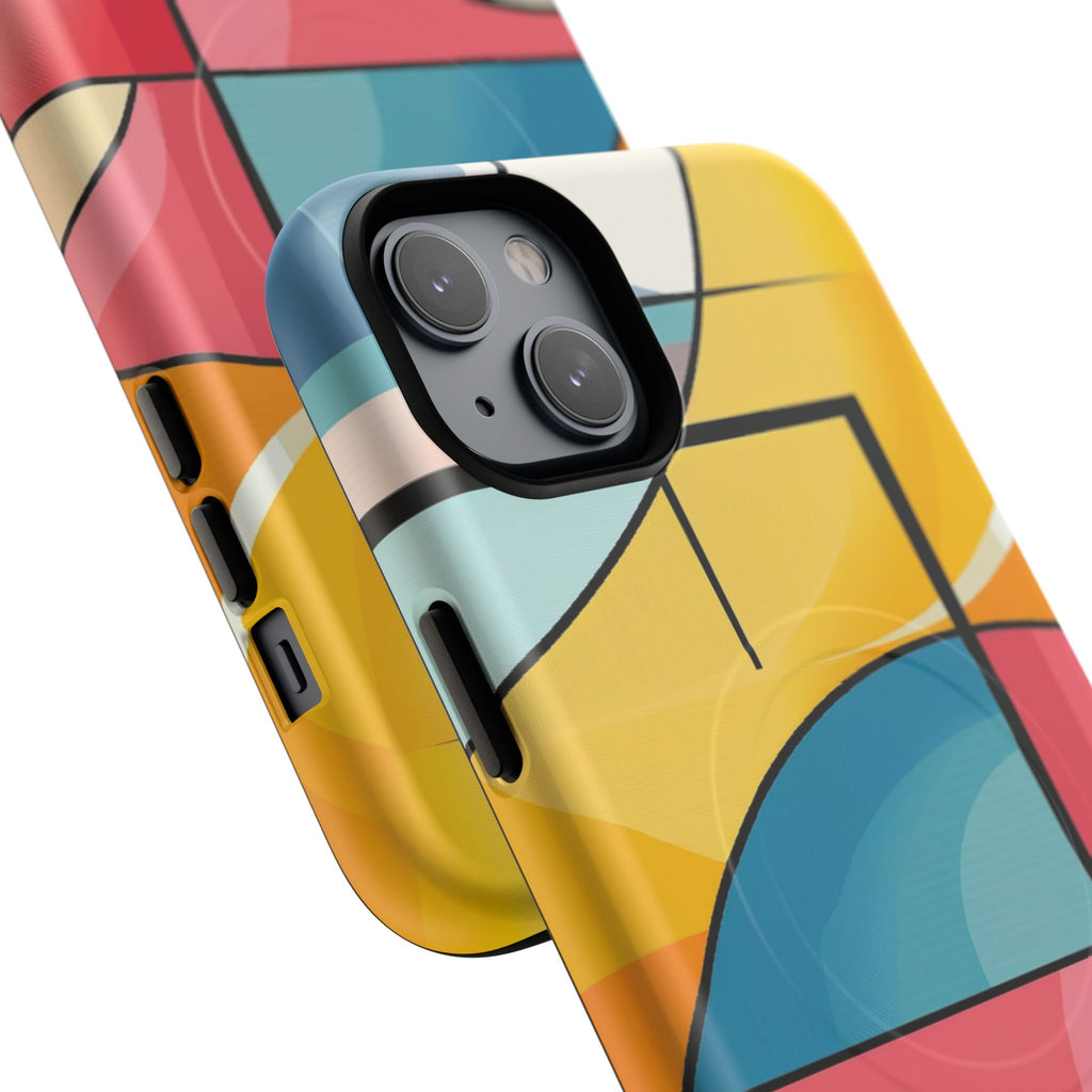 Abstract Geo Colorblock Phone Case — Tough Magnetic Protective Cover