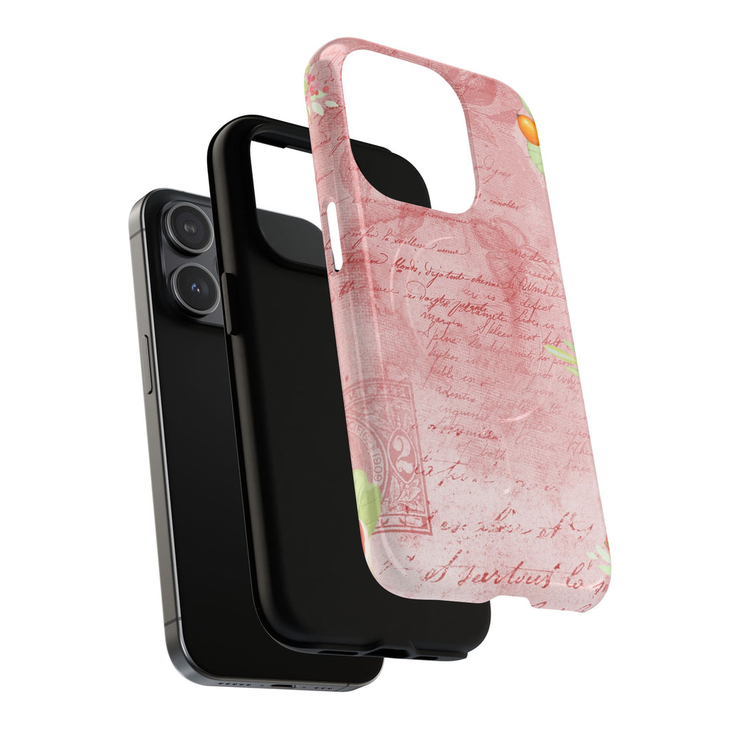 Pink Vintage Script Magnetic Tough Phone Case