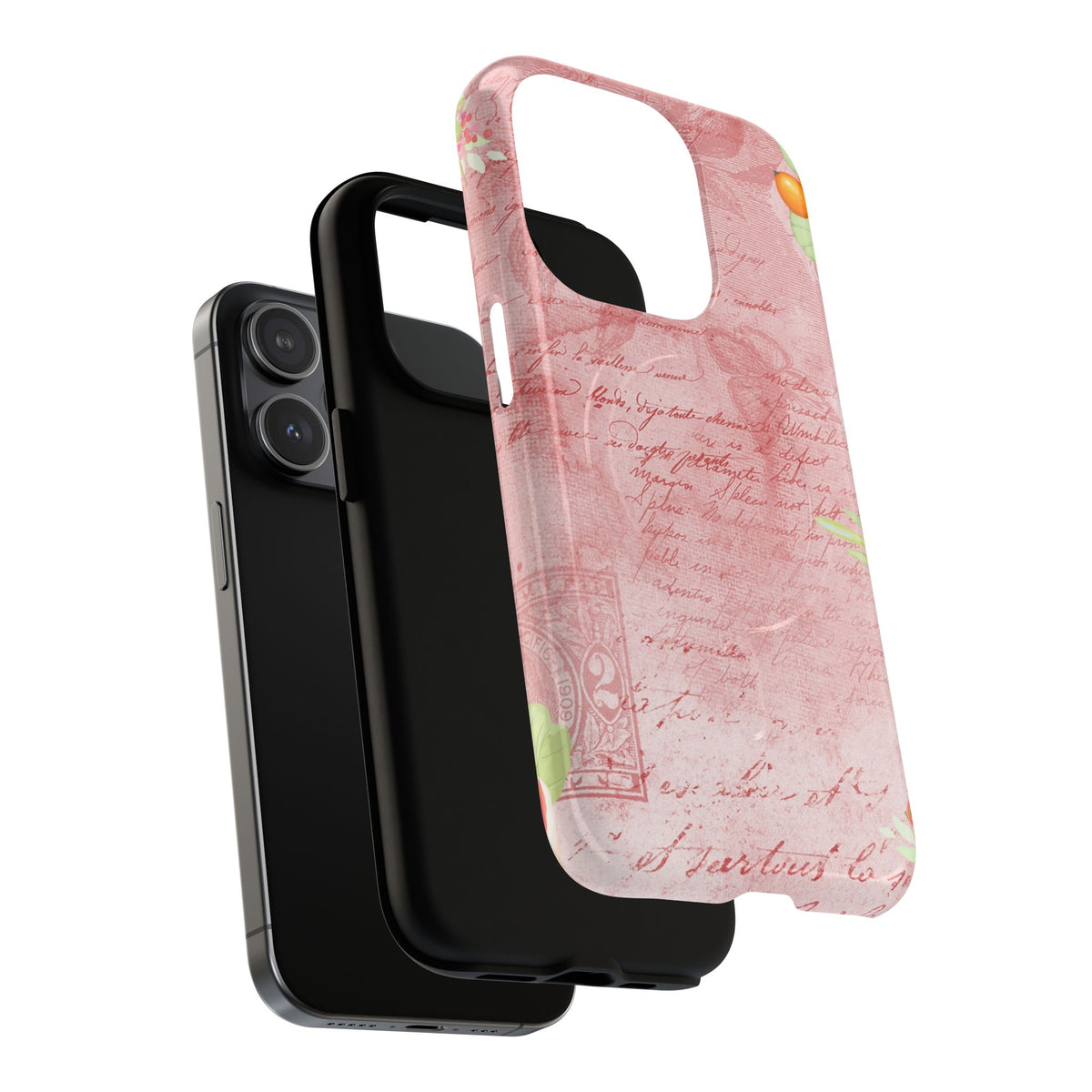 Pink Vintage Script Magnetic Tough Phone Case