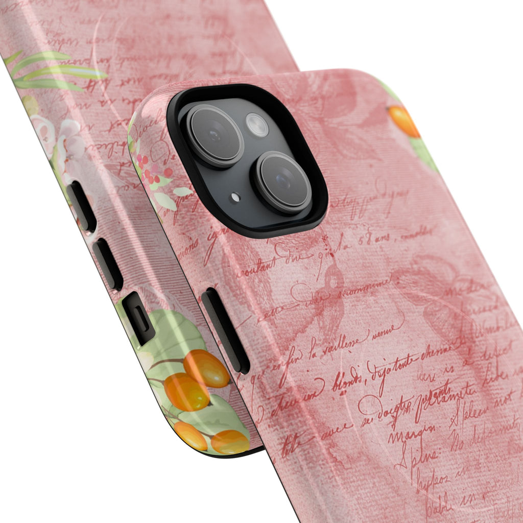 Pink Vintage Script Magnetic Tough Phone Case
