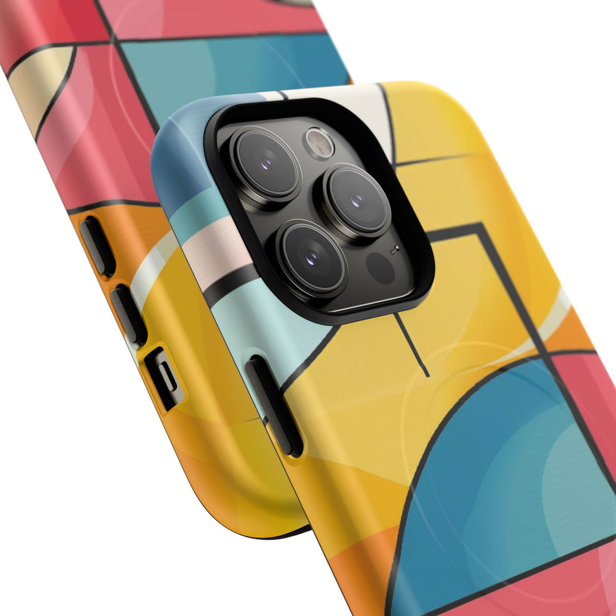 Abstract Geo Colorblock Phone Case — Tough Magnetic Protective Cover