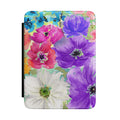 Floral Watercolor Kindle Case — Colorful Anemone Flowers Protective Cover
