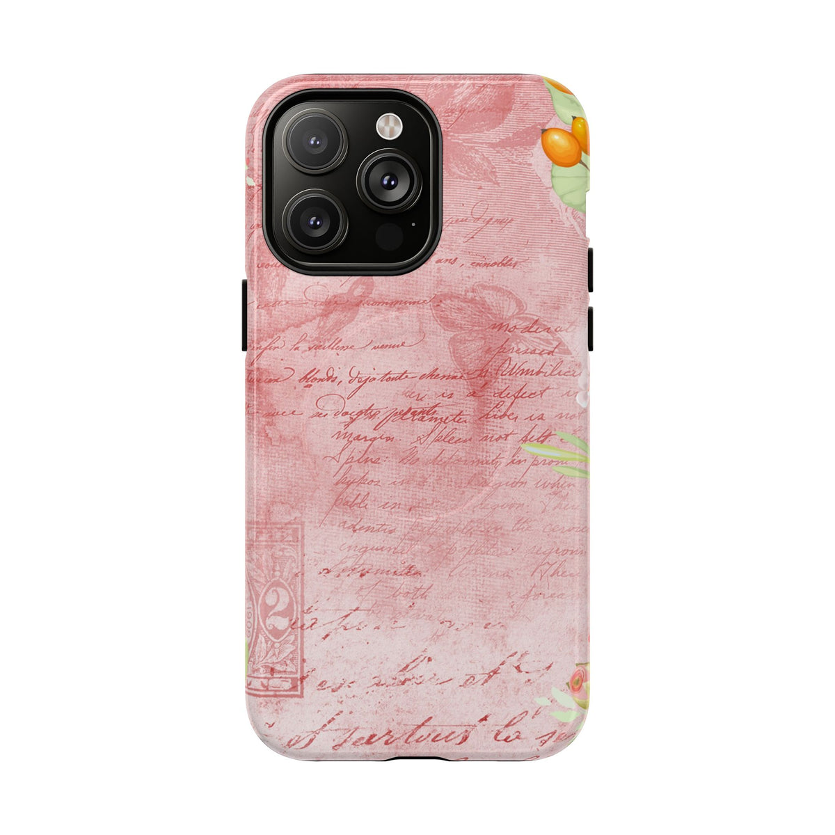 Pink Vintage Script Magnetic Tough Phone Case