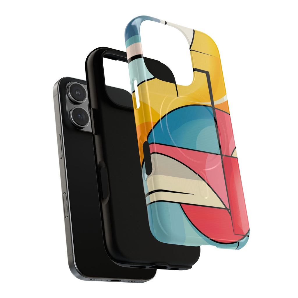 Abstract Geo Colorblock Phone Case — Tough Magnetic Protective Cover