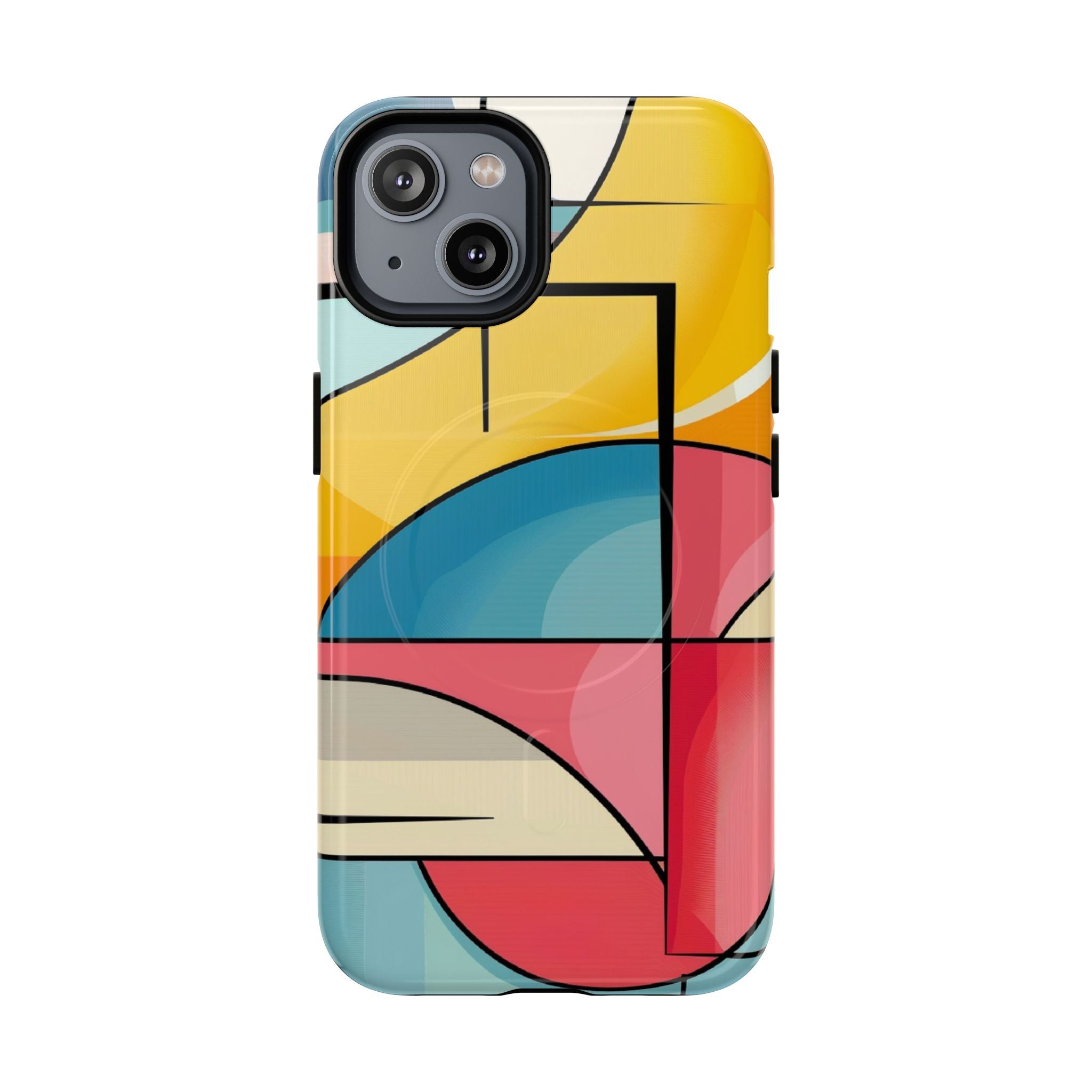Abstract Geo Colorblock Phone Case — Tough Magnetic Protective Cover