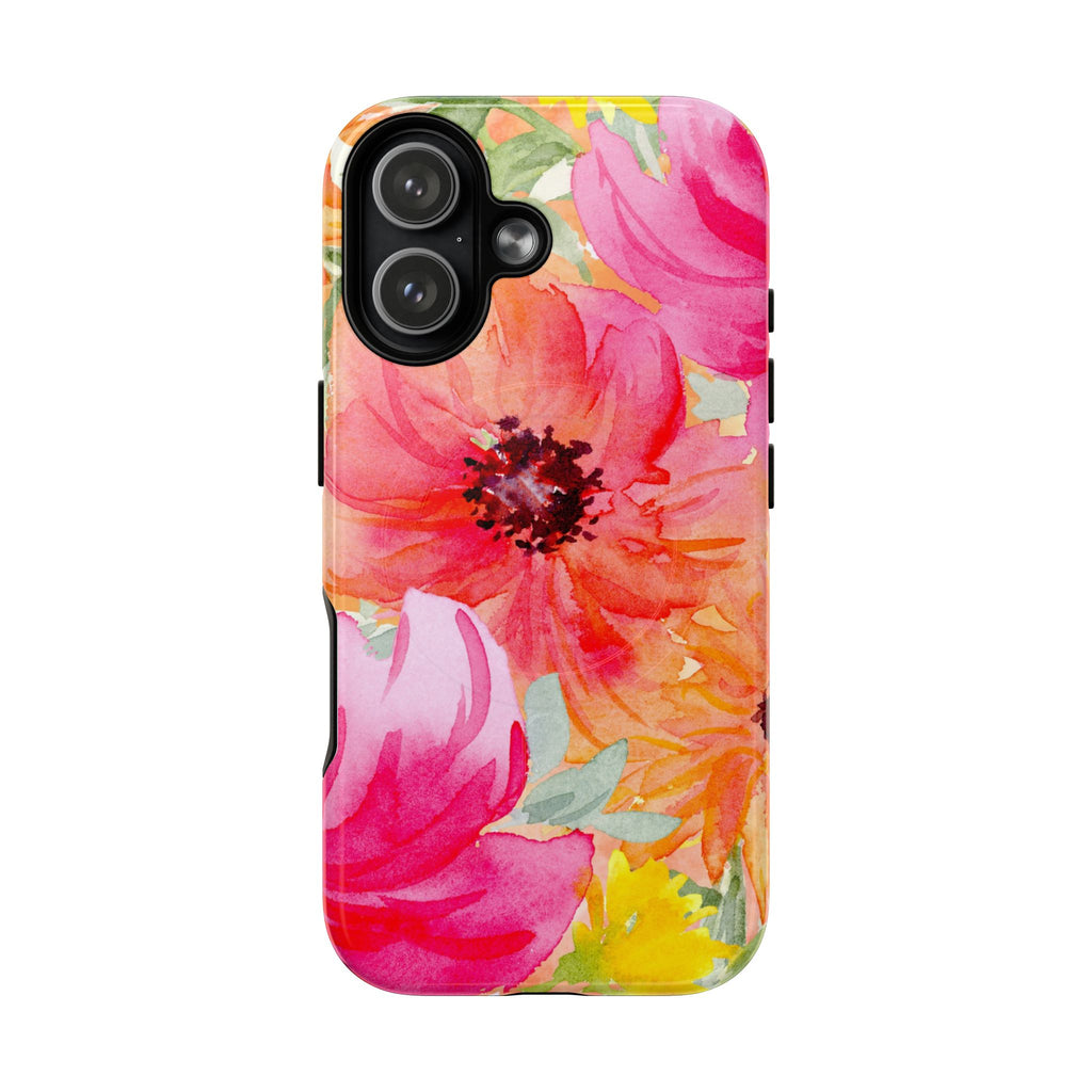 Floral Watercolor Tough Magnetic Phone Case