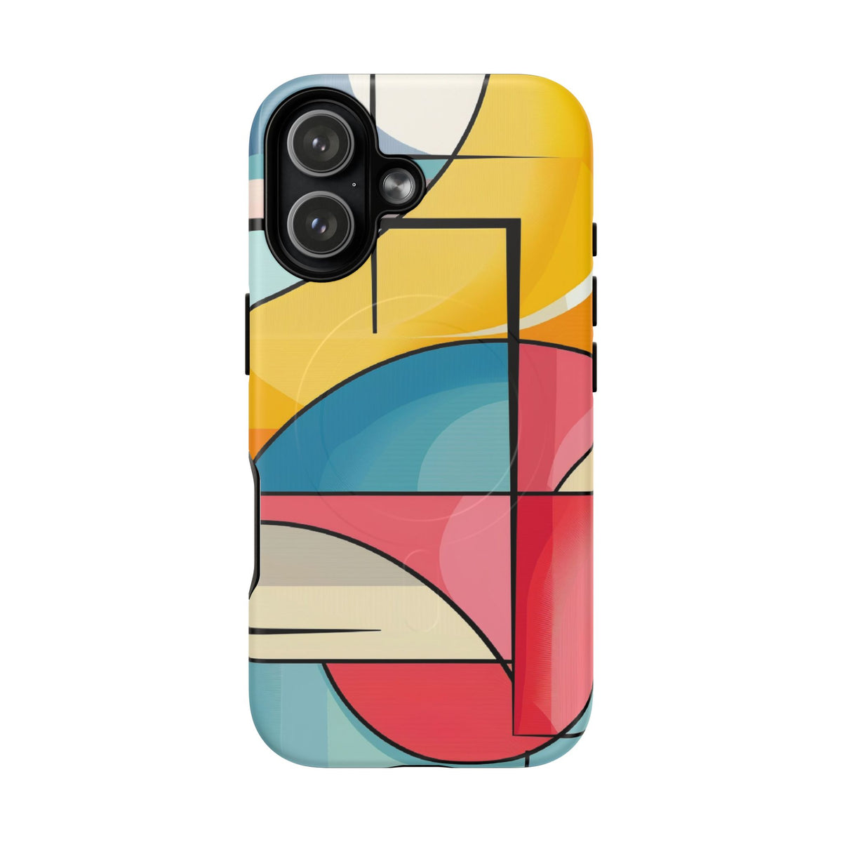 Abstract Geo Colorblock Phone Case — Tough Magnetic Protective Cover